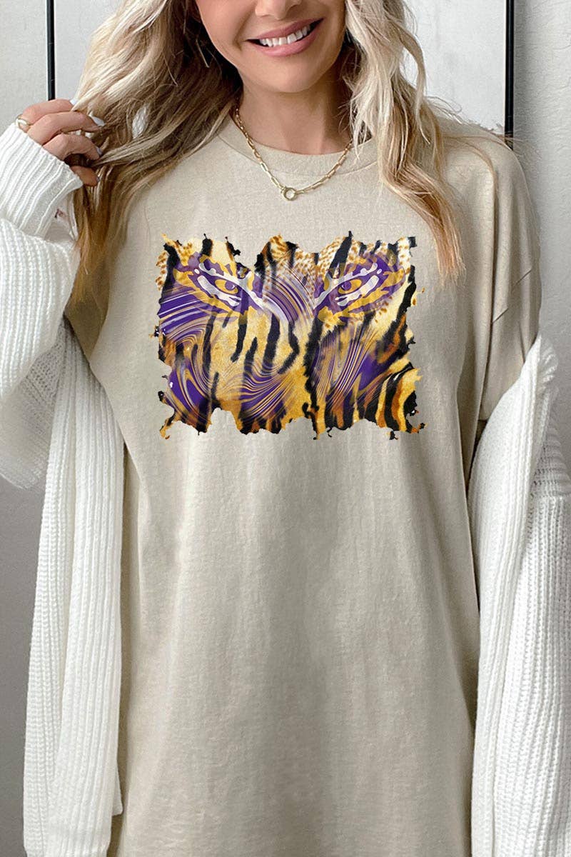 COLORBEAR - Wholesale T-Shirt (Graphic) - Women's - TIGER,LSU,FOOTBALL HEAVY COTTON UNISEX SHORT SLEEVE 8