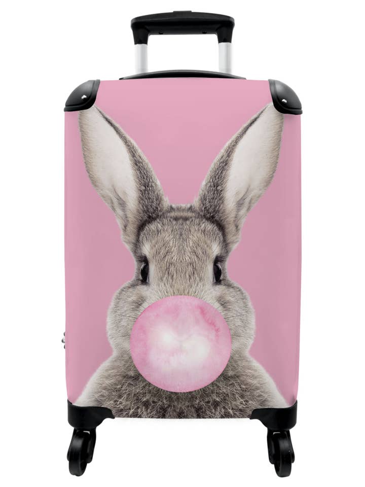 Koffer - Konijn - Kinderen - Kauwgom - Roze voor wholesale door MuchoWow