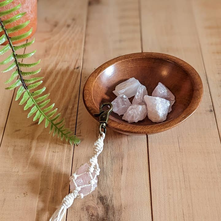 Pretty Fly For A DIY – wholesale Keychain – Women's – Macrame Crystal Charm Keychain