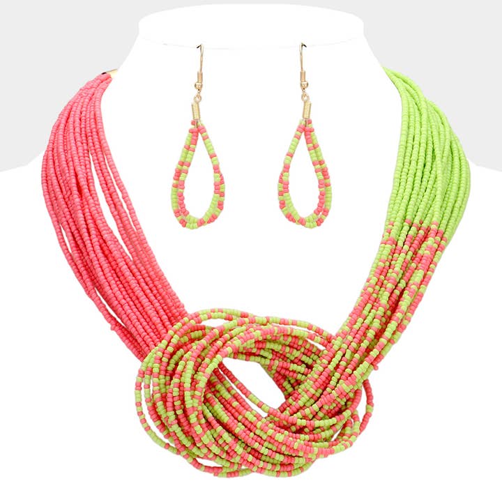 Sensibling Corp. - Vendita all'ingrosso Parure di gioielli - Collana Nodo con Perline di Semi2