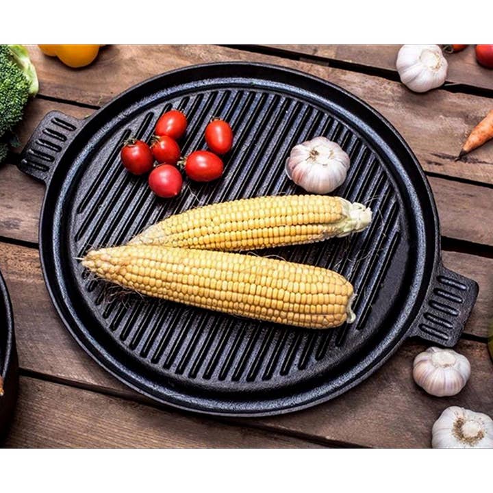 SOGA International Pty Ltd - Wholesale Grill pan/griddle - SOGA 43cm Cast Iron Griddle Pan2