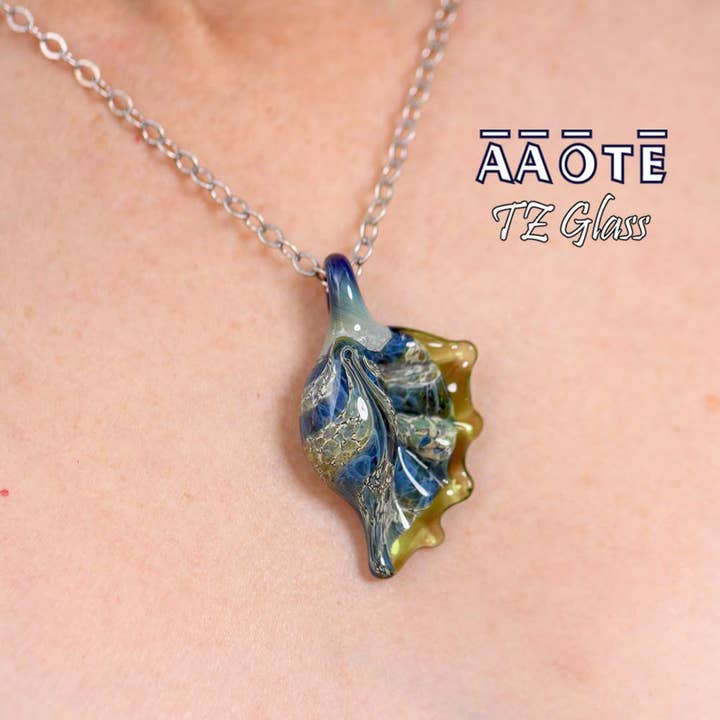 Shell TZ Glass Art Sealife metalfri vedhæng halskæde for engroshandel hos AAOTE