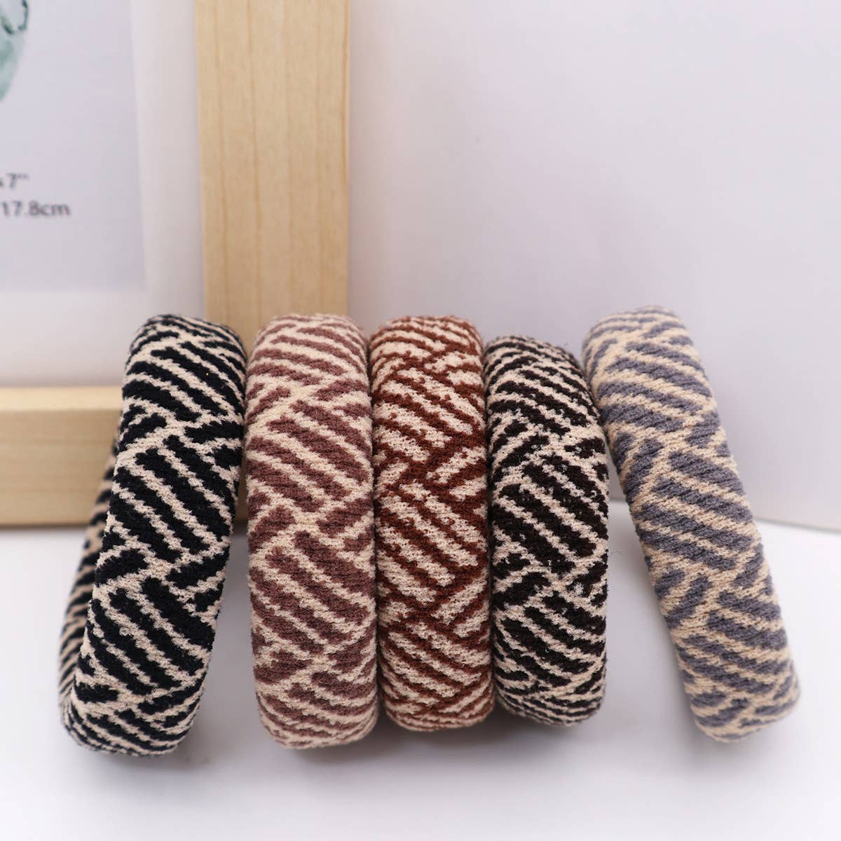 ACCITY - Wholesale Hair Tie - FASHION  WIDENED HAIR TIES(5PCS/BOX)_CWAHA050413