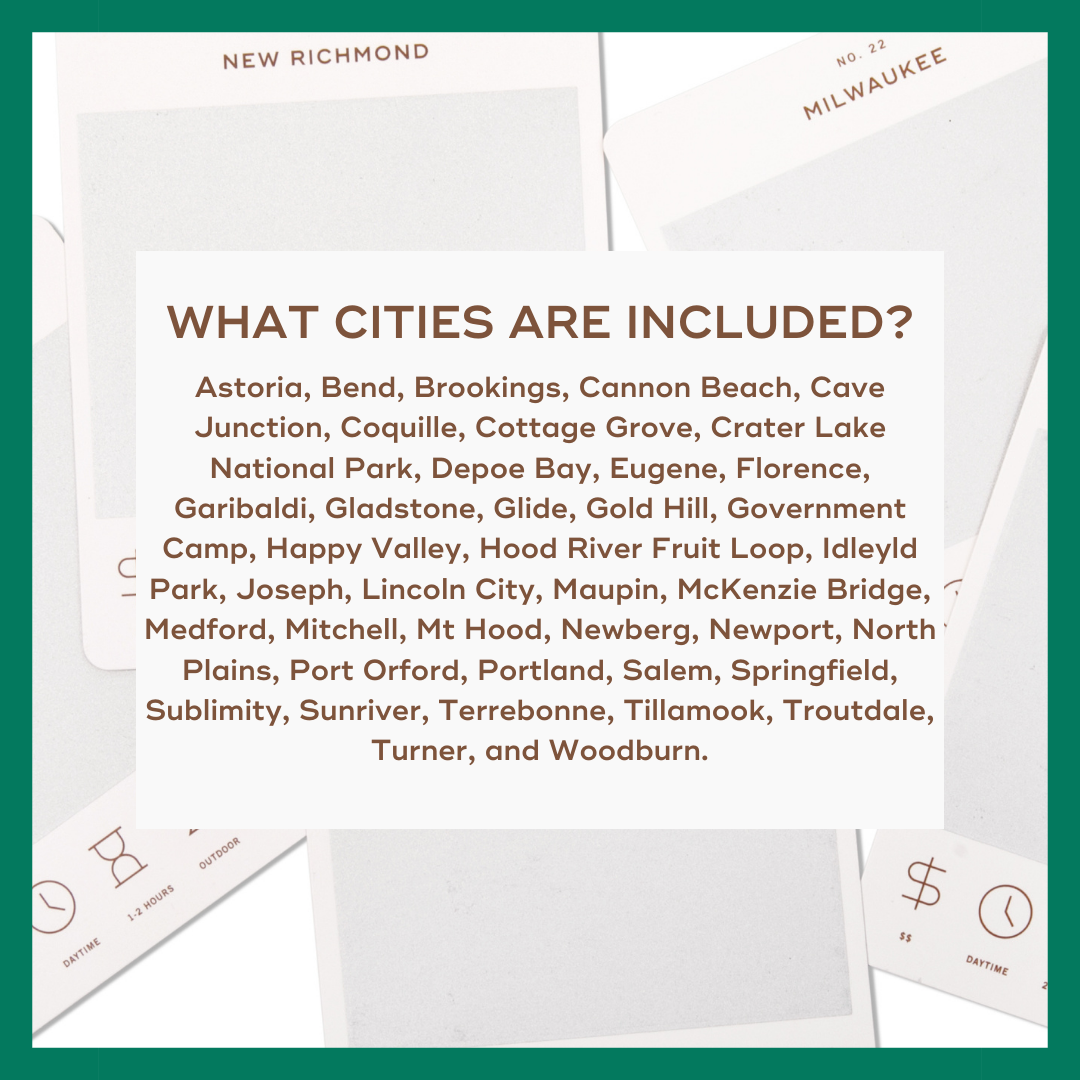 Reach International Outfitters - Wholesale Card Game - Oregon Adventure Bucket List7