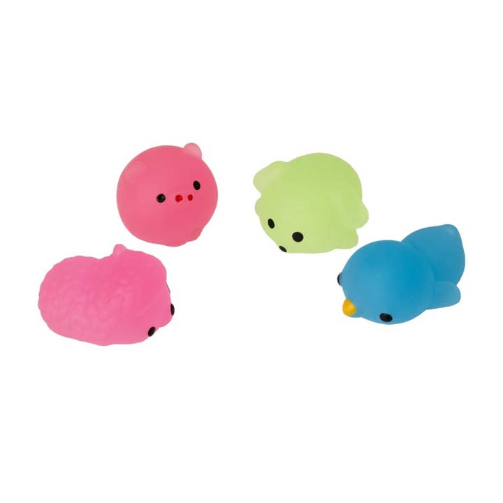 Glow in the Dark Squish Meez for wholesale by Kids Party Craft
