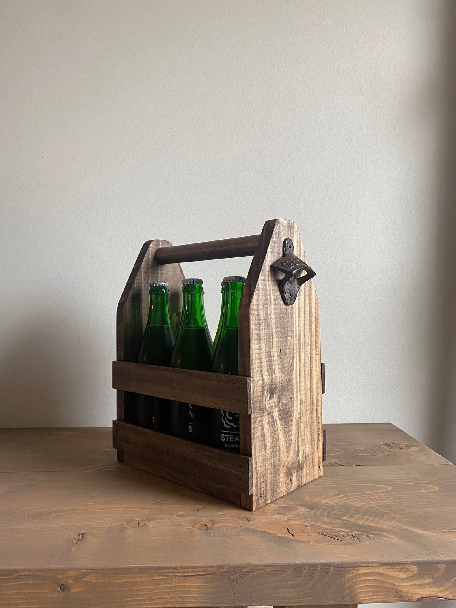 26&7Co. - Wholesale Beer/Wine Caddy - Wood Drink Caddy | Can Caddy | Beer Caddy | 3