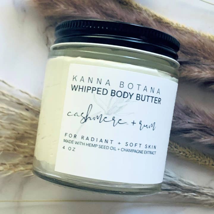 Cashmere + Rum Whipped Body Butter for wholesale by Kanna Botana