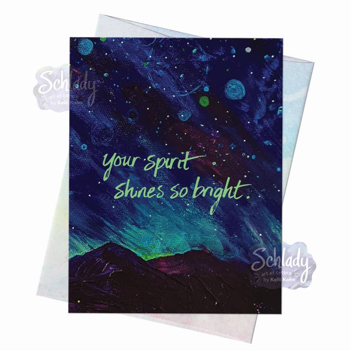 Your Spirit Shines So Bright - Mountain Card for wholesale by Schlady