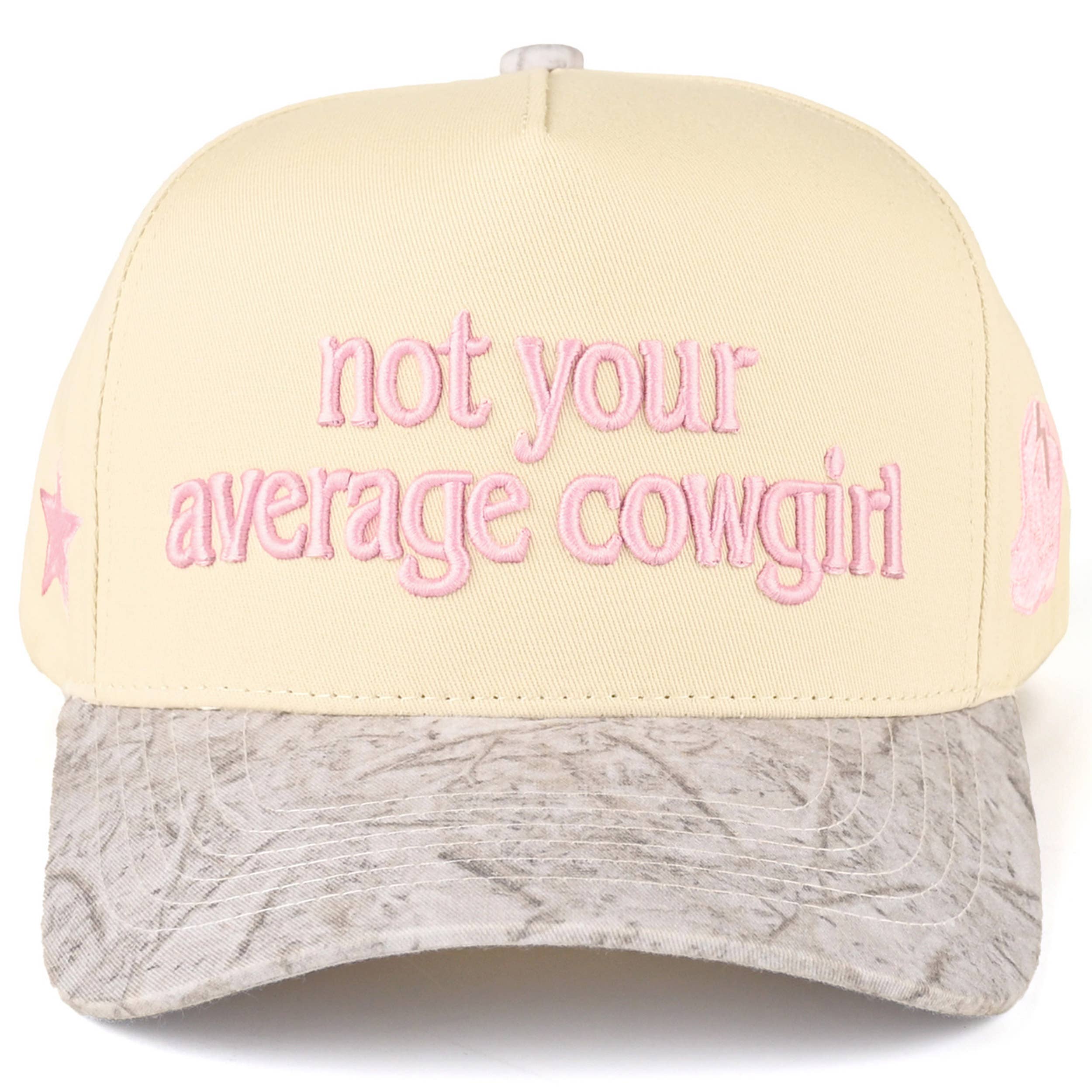 Hana – wholesale Trucker hat – Women’s – C.C NOT YOUR AVERAGE COWGIRL Lettering Two Tone Trucker Cap1
