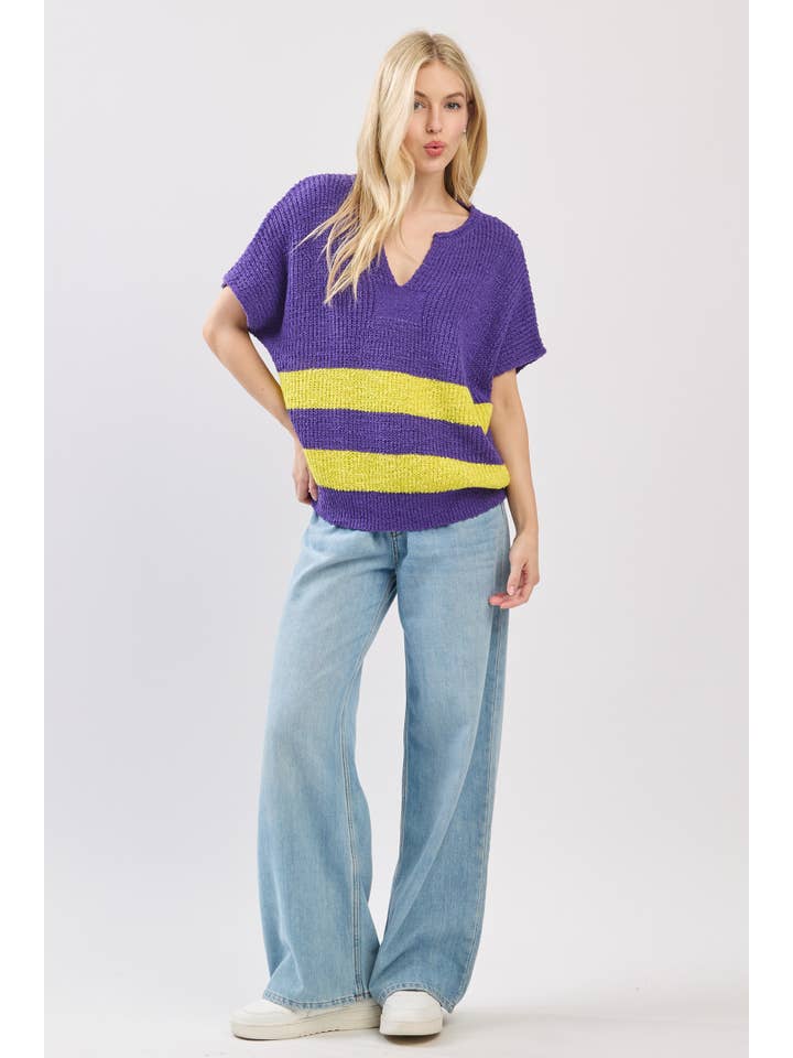 Sewn and Seen - Wholesale Knit Sweater - Women's - Stripe Knit Sleeveless Sweater32