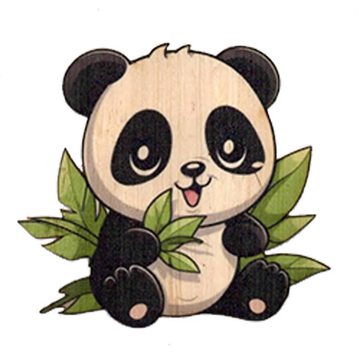 Cute Panda Bear for wholesale by Bamboo Wood Stickers