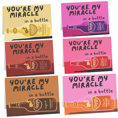 És o Meu Milagre Série de Cartões Faygo – Pack de 6 Sabores de Cartões de Saudação | Cartão do Dia-a-Dia por atacado de Nefer Designer Candles & Home Decor