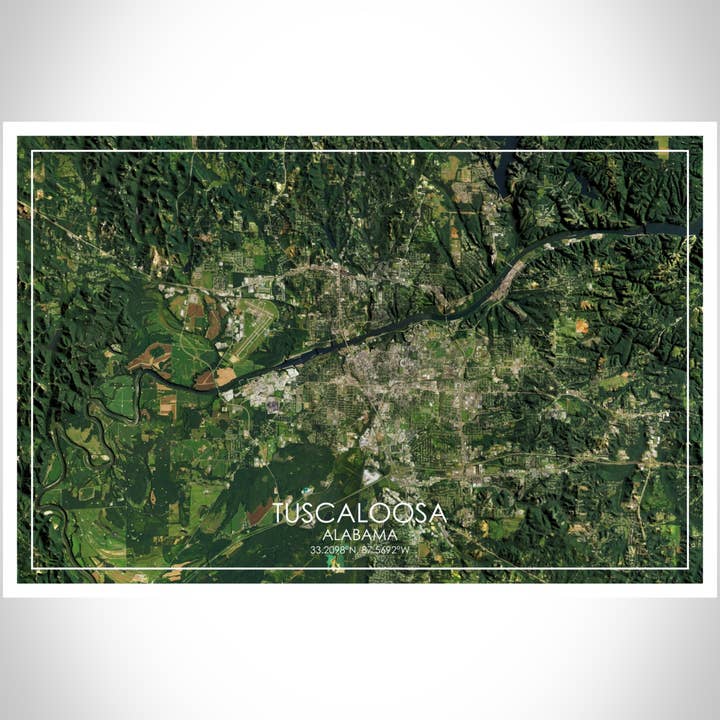JACE.design - Wholesale Art Print - Tuscaloosa AL Map Print Satellite3