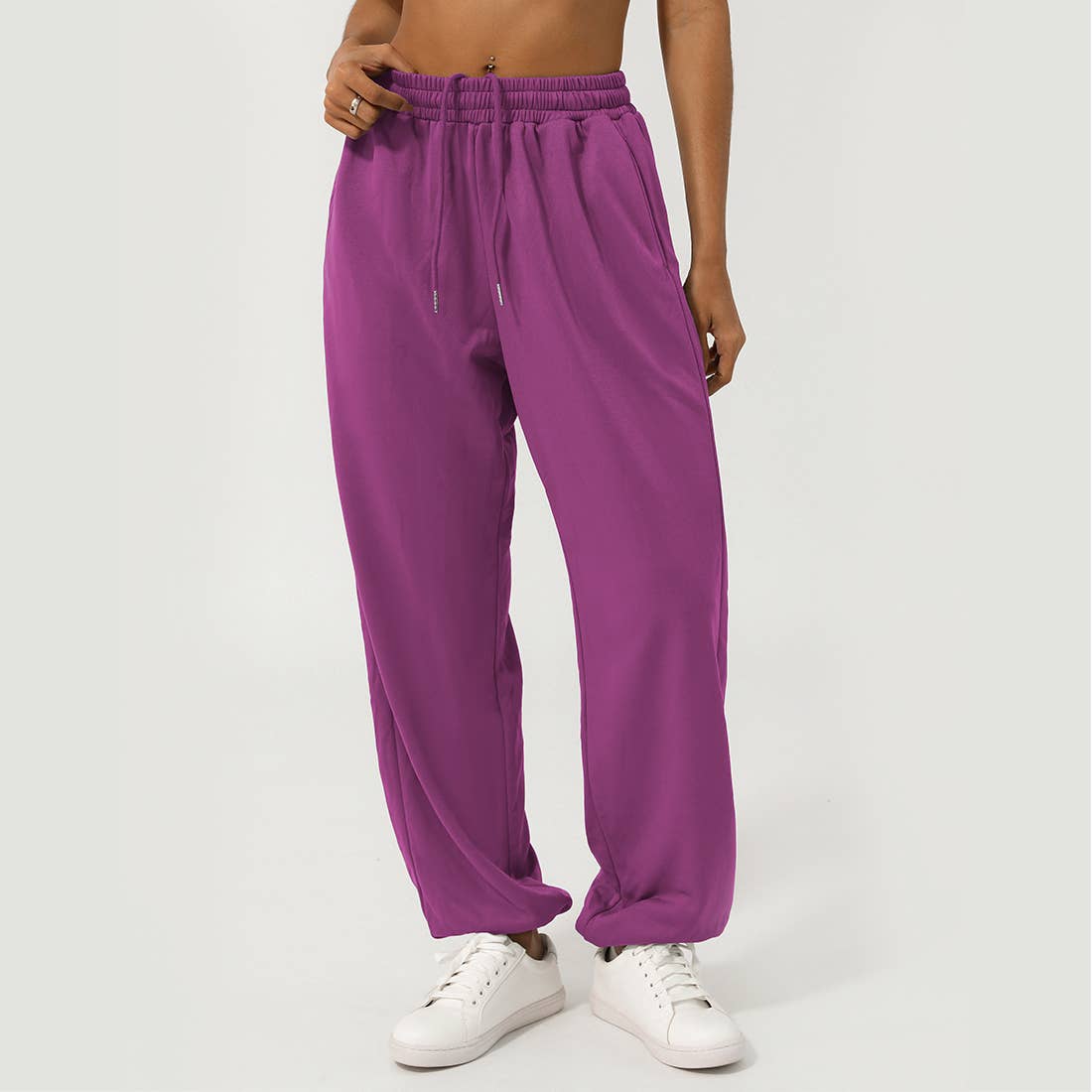 Sodalemon - Wholesale Athletic Sweatpants/Joggers - Women's - Women'S Waistband Drawstring Loose Fit Sweat Pants2