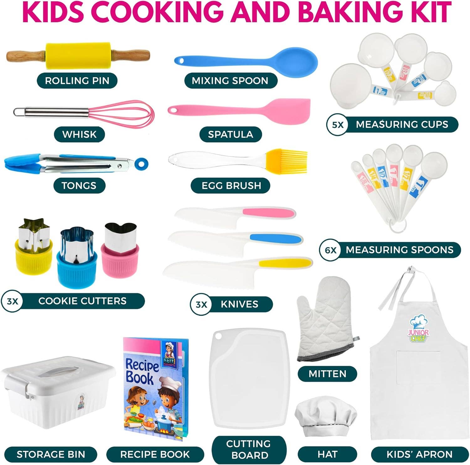 Keff Creations – wholesale Toy set – Kids – Kids Cooking and Baking Sets - Master Chef Jr Kit1