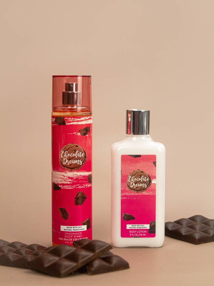 Ensemble de 2 brume et lotion pour le corps Chocolate Dreams pour la vente par So French Perfumes
