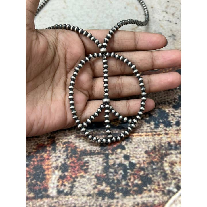 Nizhonitradersllc - Wholesale Beaded/Pearl Necklace - Handmade Sterling Silver Beaded Necklace with Signed Nizhoni2