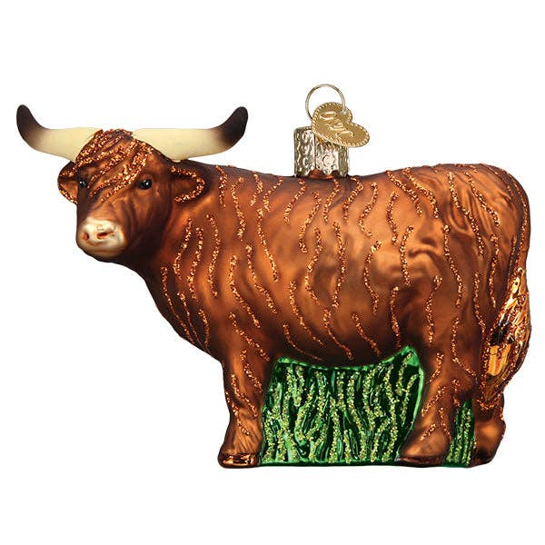 Old World Christmas - Wholesale Ornament - Highland Cow Ornament1