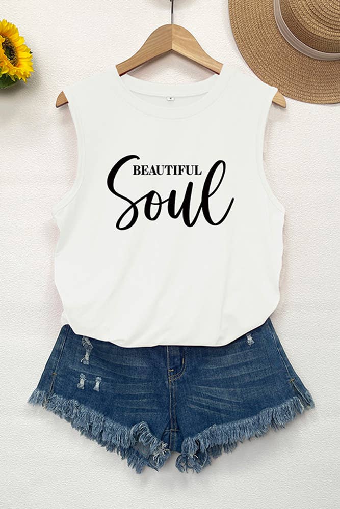 UNISHE - Wholesale Tank Top - Women's - Soul Beautiful Print Tank Top STC125C3190