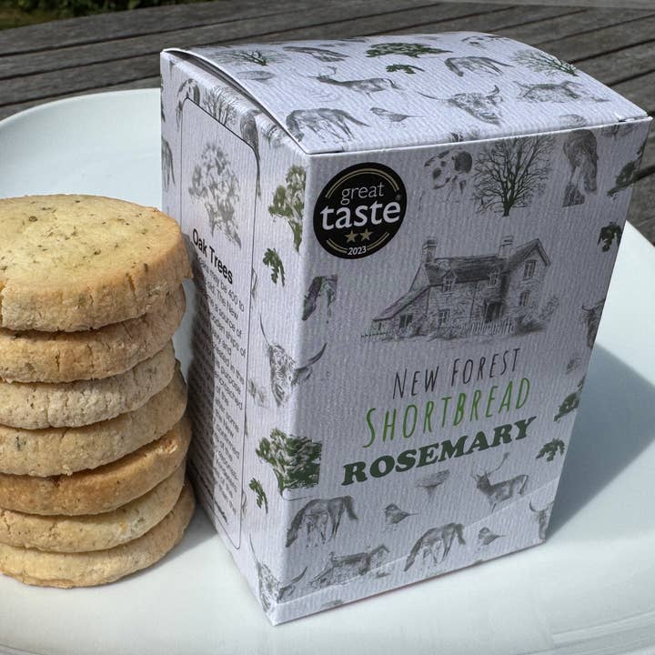 New Forest Shortbread Box of 8 Pieces - Rosemary for wholesale by New Forest Shortbread