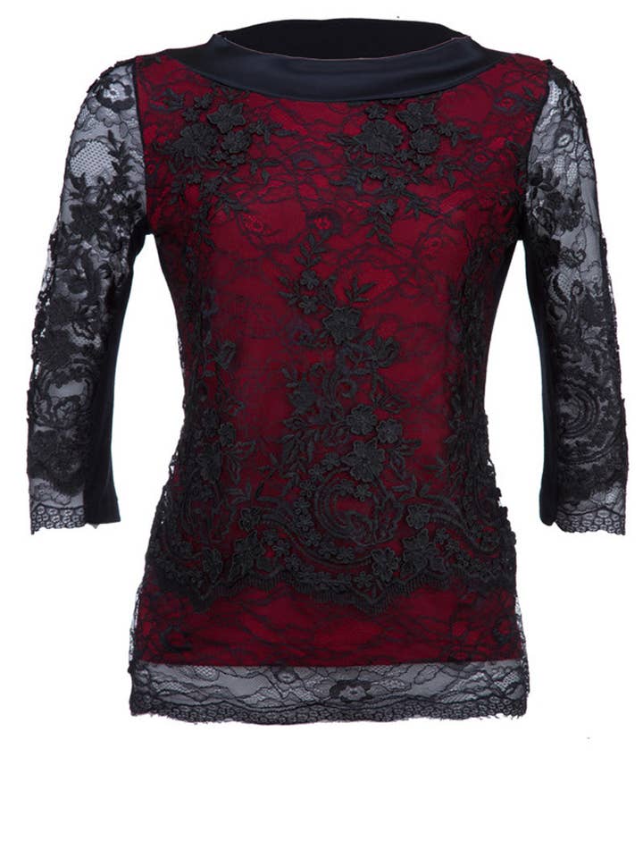 678 04 3/4-Ärmel aus Wolle, Seide und Spitze für den Großhandel von Madiva