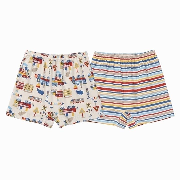 Organic Småbarn Boxer kort set - leksak tåg för wholesale av WithOrganic