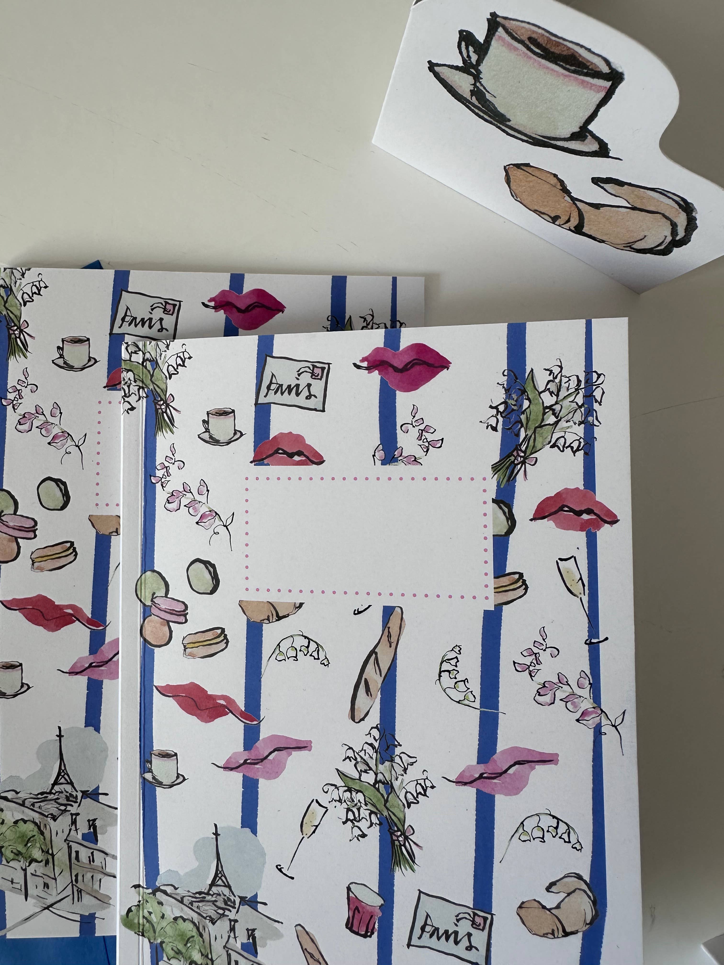 Edinburgh Letters – wholesale Notebook – 'Paris Kisses' A5 Notebook 2