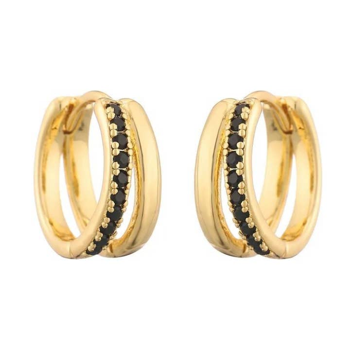 Elena hoops black for wholesale by Rosies