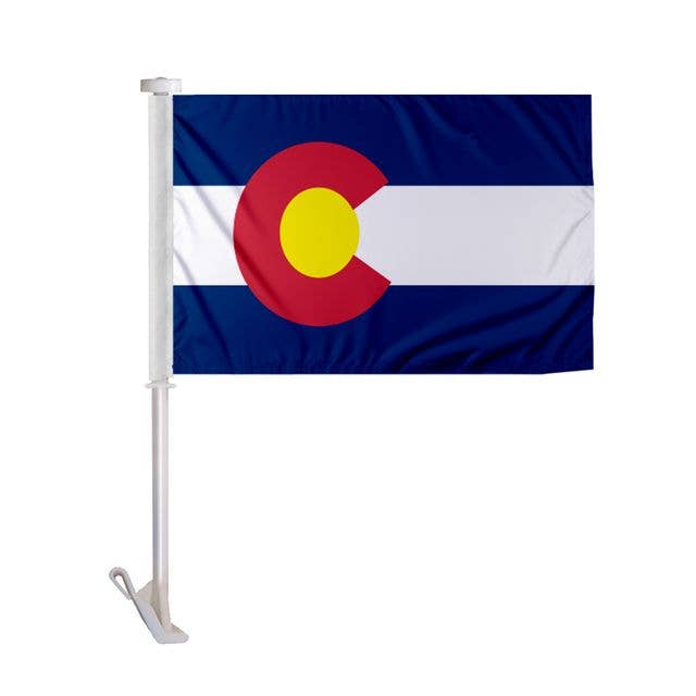 AGAS Colorado State Premium Bilflagga 10,5x15 tum - 19" Stång för wholesale av AGAS MFG INC