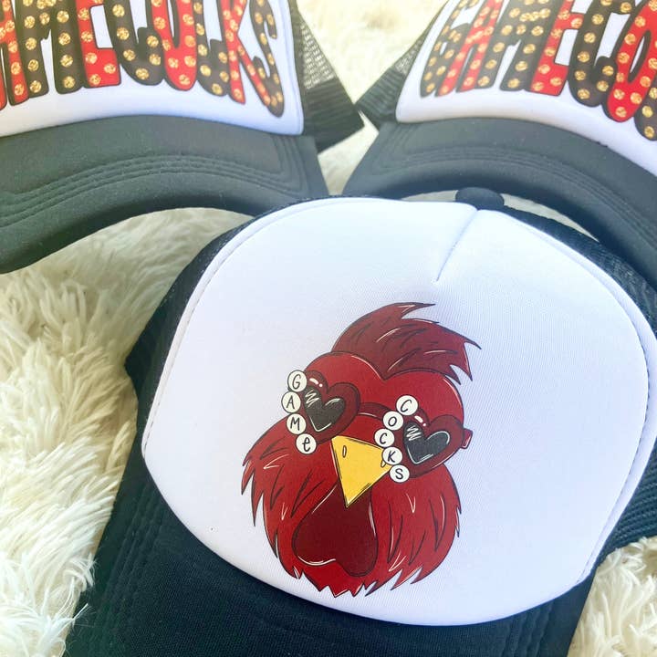 South Carolina gamecocks inspired mascot trucker hat for wholesale by on the Bayou