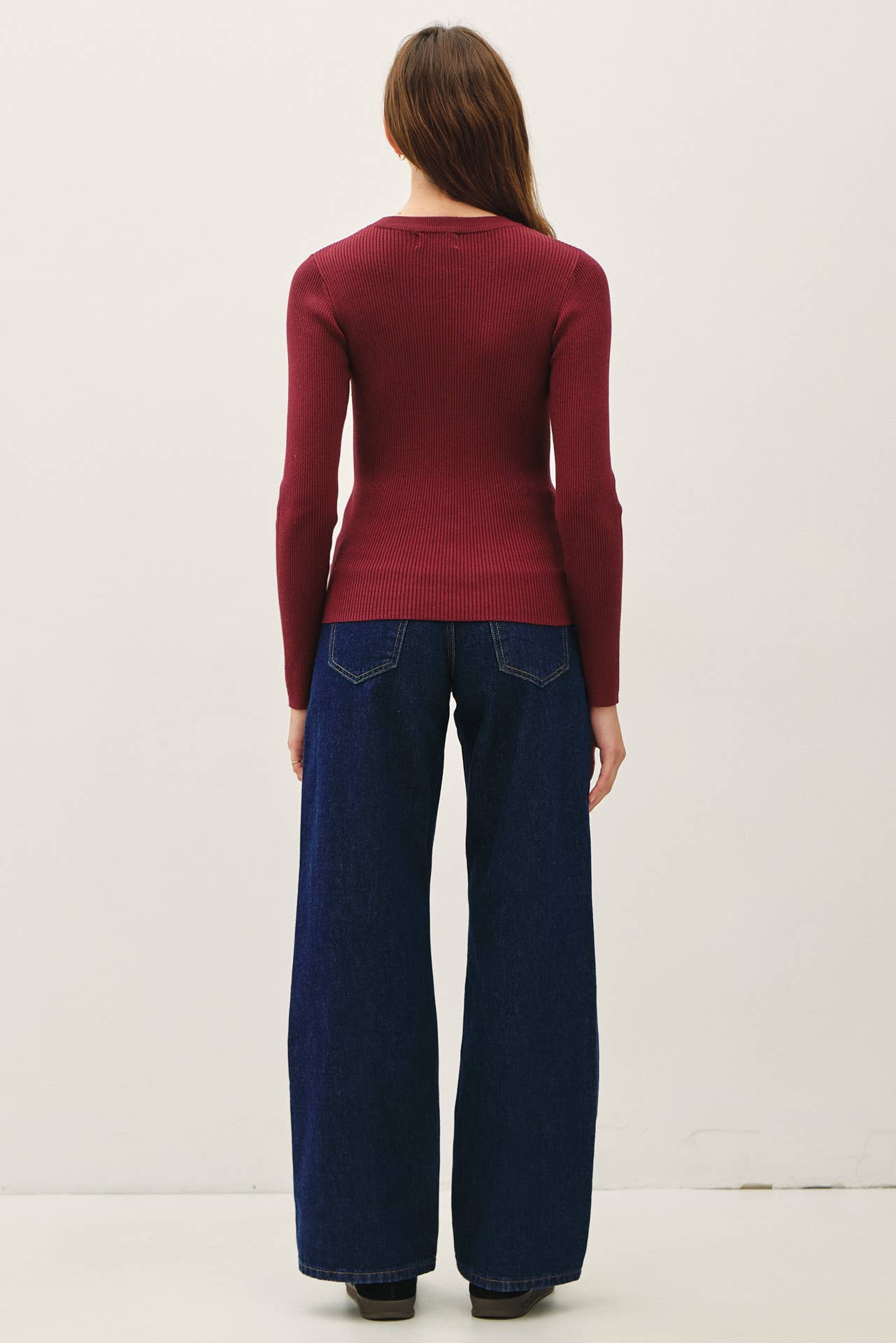 Be Cool - Wholesale Knit Sweater - Women's - CLASSIC CREWNECK LONG SLEEVE RIB SWEATER 5