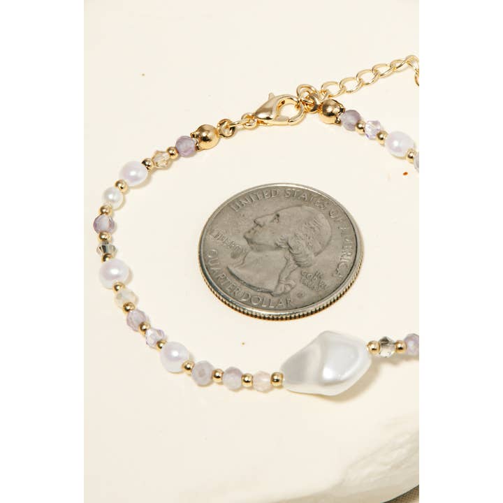 Anarchy Street - Wholesale Beaded Bracelet - Pearl Charm Beaded Bracelet