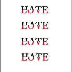 encredelicate - Wholesale Temporary Tattoo - temporary tattoo with the words love and hate (set of 4)3