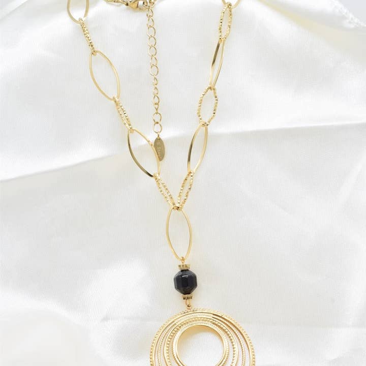 Kapyco - Wholesale Y-Neck/Lariat Necklace - Stainless steel link necklace - BJ210271OR-NO0