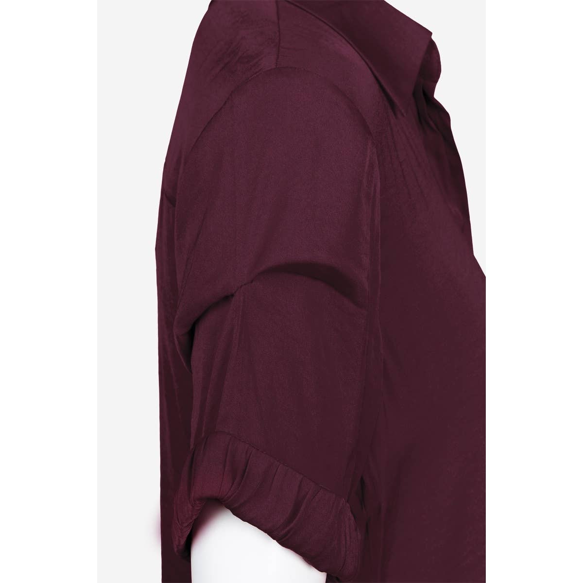 Naked Zebra - Wholesale Blouse - Women's - Pinned Short Sleeve Relaxed Blouse2