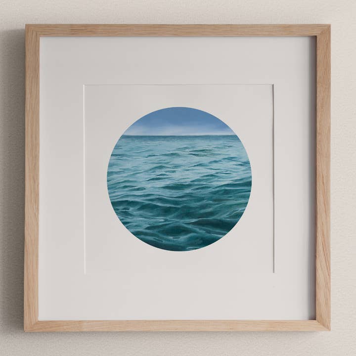 ”En glimt av St Ives” kustnära vattenkonsttryck + väggdekor för wholesale av Coleman Senecal Art