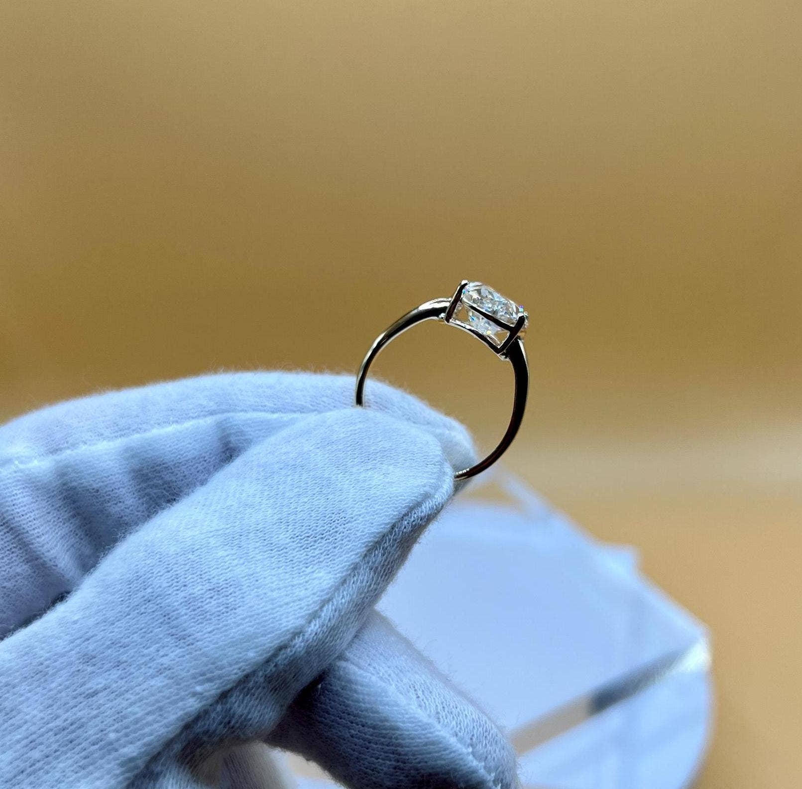 Elegant Jewels LLC - Wholesale Engagement Ring - 5 CT Oval Lab Grown Diamond 14K Gold Solitaire Ring4