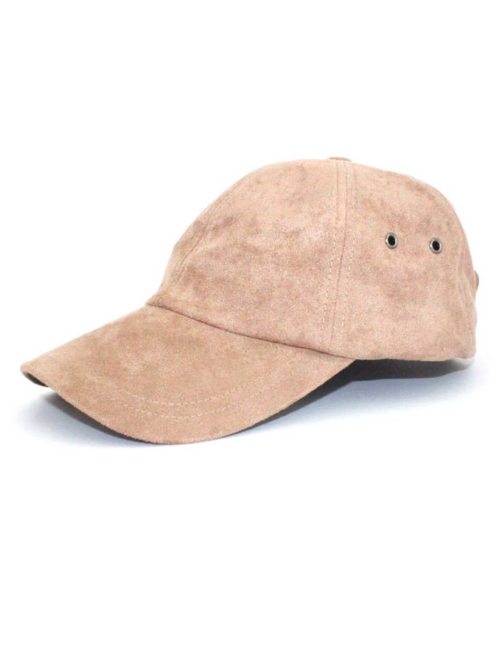Ultra Suede Baseball Cap - Nude for wholesale by Knotty Accessories