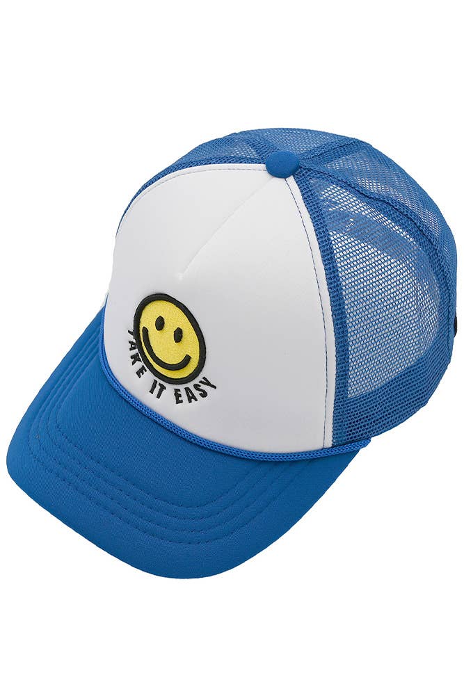 Hana - Wholesale Truckerpet - Dames - C.C TAKE IT EASY Truckerpet met smiley gezicht6