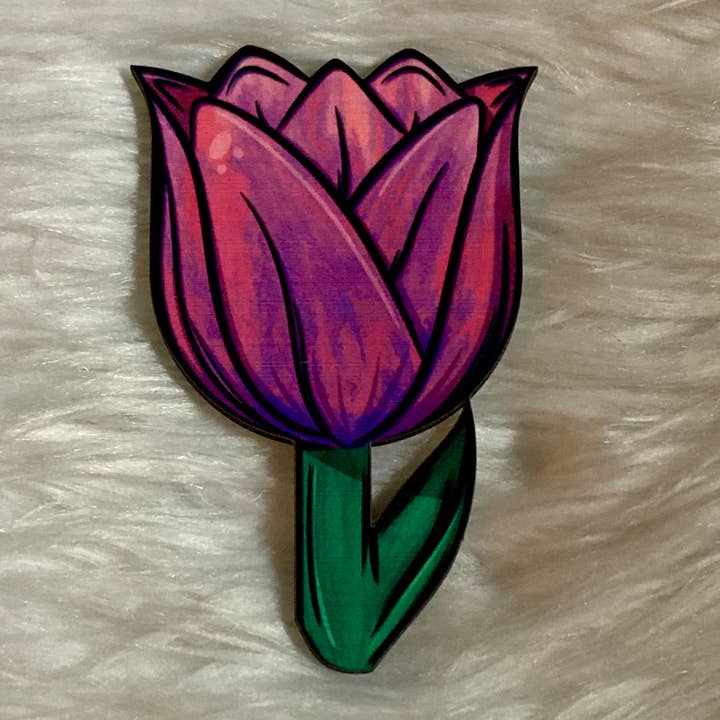 Pink and Purple Ombre (T23) - Tulip Magnet for wholesale by Much Love Treasures