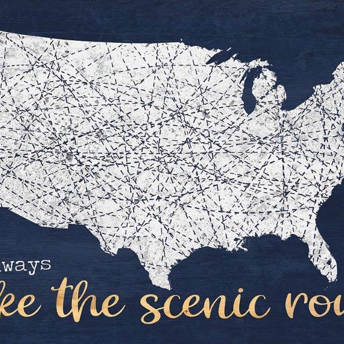 Scenic Route USA Map for wholesale by Marla Rae