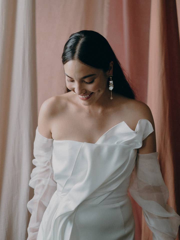 SUTTON // Asymmetric Statement Beaded Earring // 2022 for wholesale by Hushed Commotion