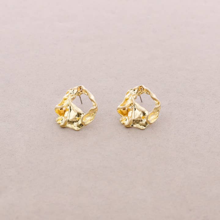 Irregular Metal Hoop Earrings for wholesale by Sonata