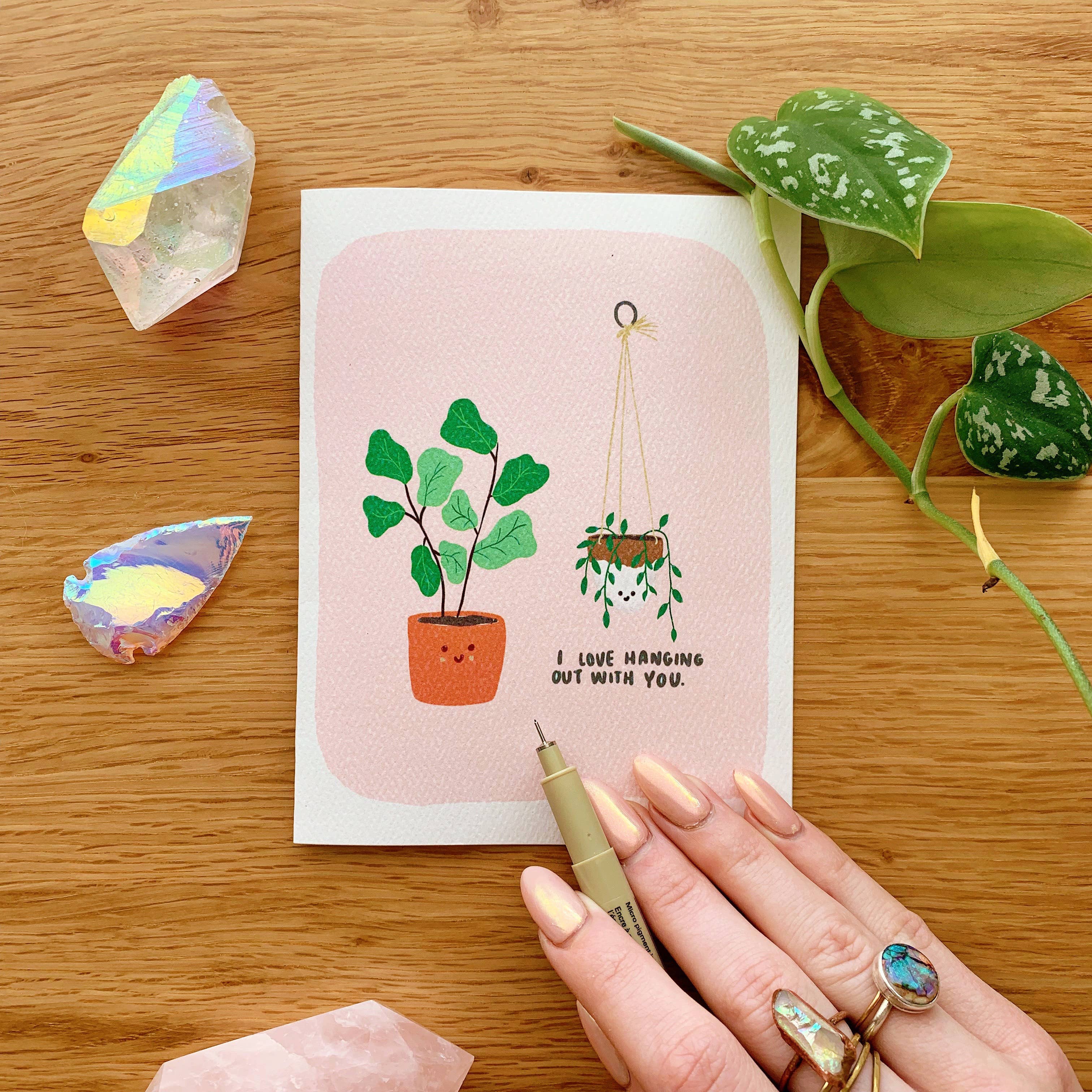 Jess Weymouth - Vente Cartes de déclaration d'amour - Carte de voeux Hanging Out1