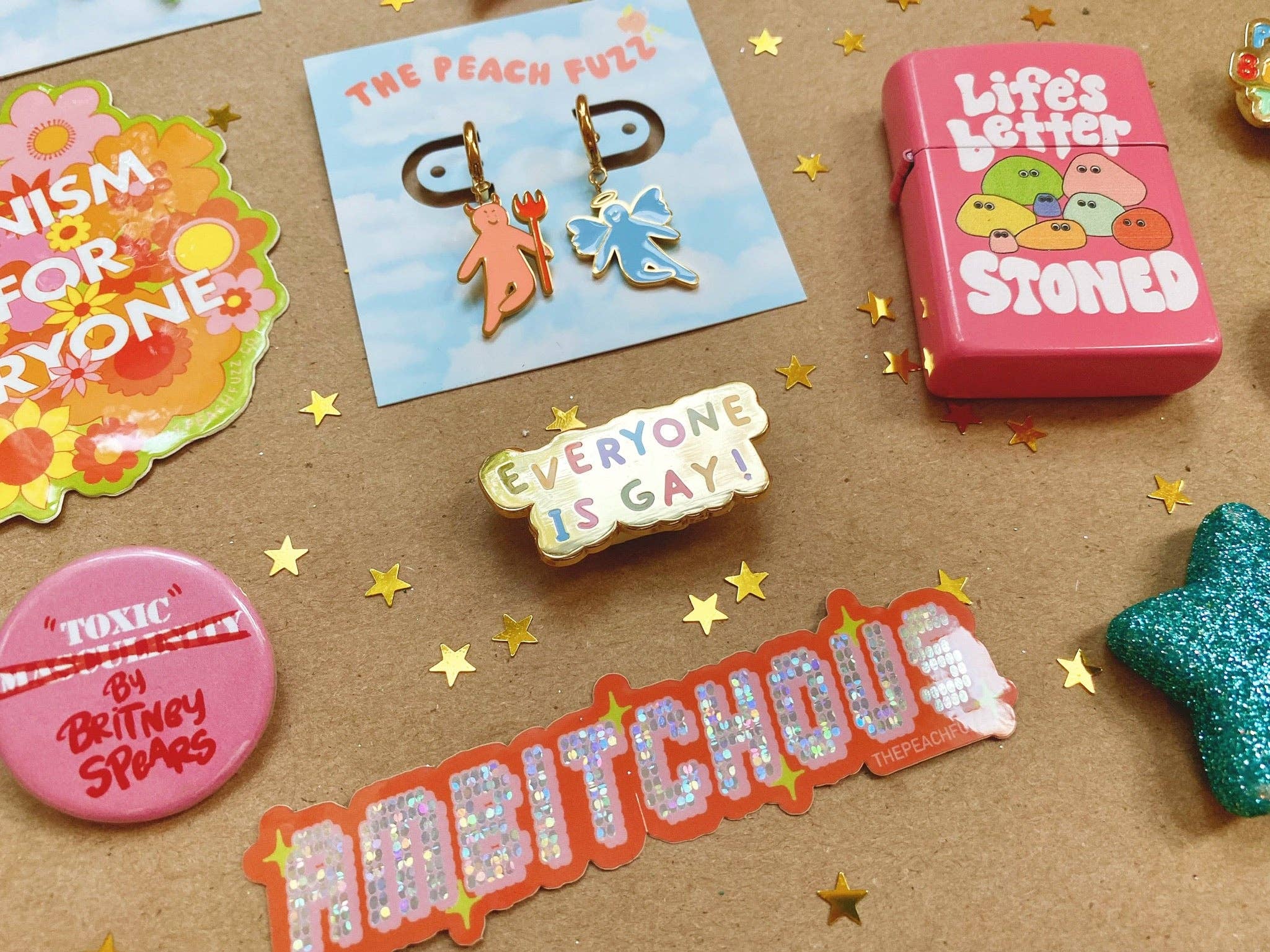 The Peach Fuzz – Engroshandel Reversnål/knap – Alle Er Homoseksuel Emalje6