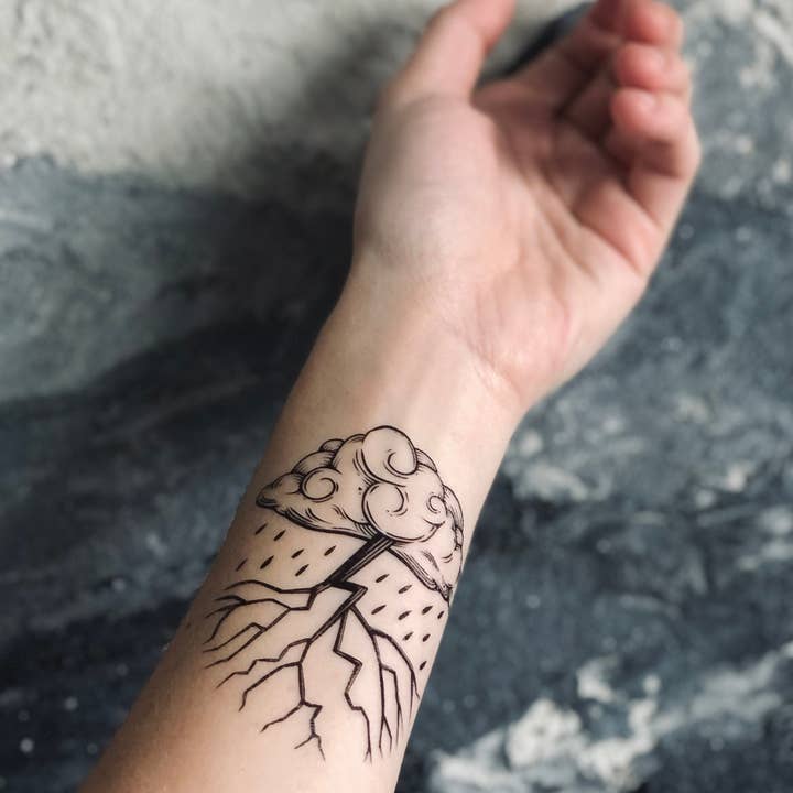 NatureTats – Tatuagem temporária por atacado – Tatuagem Temporária Storm Cloud5