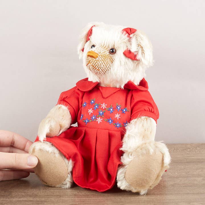 Factory Direct Craft - Venta al por mayor Peluche - Niños y bebés - Oso de peluche de lana mohair Cooperstown Amanda de 11-1/2"