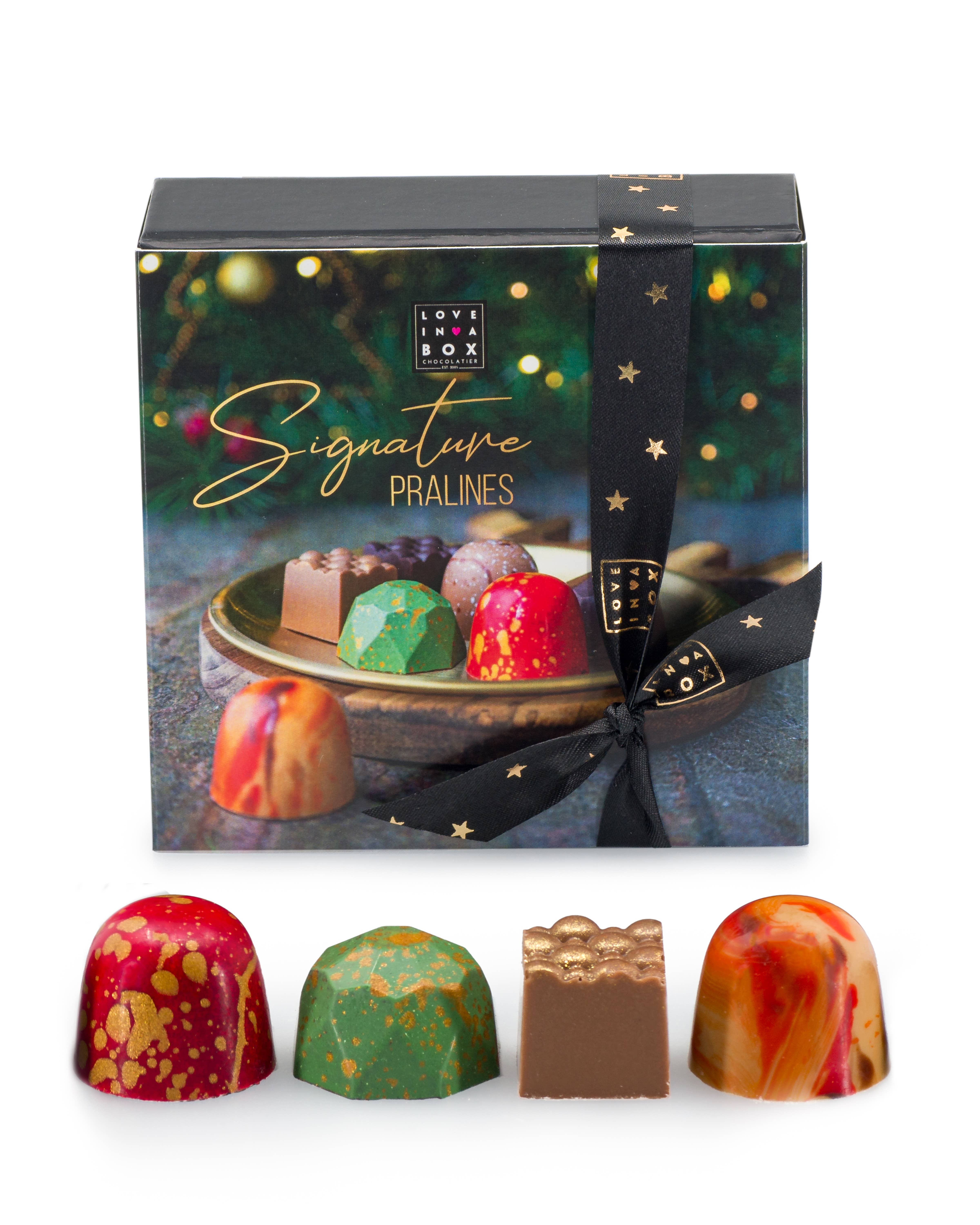 Love in a Box Chocolatier – wholesale Chokladkartong – Julens lyxchoklad Signaturkollektion 9 bitar0