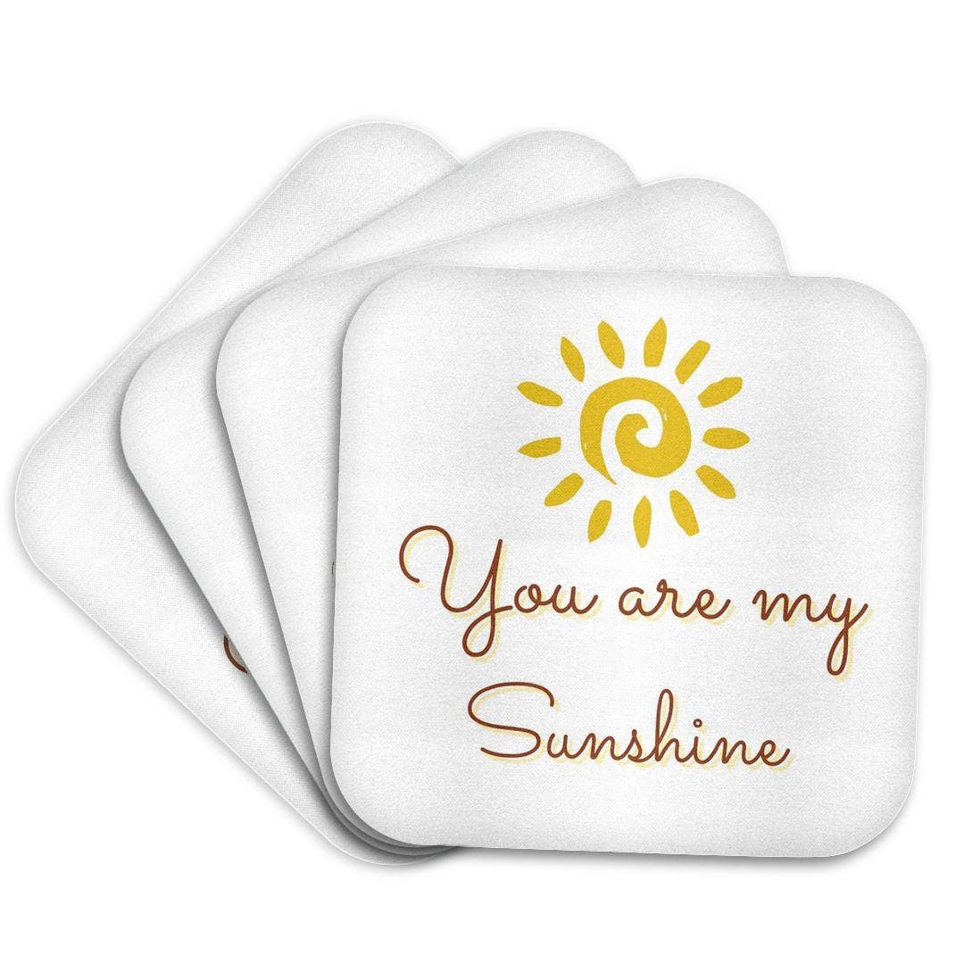 3dRose - Wholesale Coasters - 3dRose, Image of a Sun with Text of You are my sunshine, Coaster7