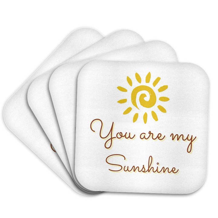 3dRose - Wholesale Coasters - 3dRose, Image of a Sun with Text of You are my sunshine, Coaster7